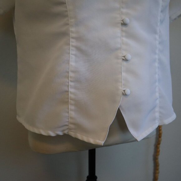 Elisabeth Williams Vintage Floral Embroidered Collar Button Down Blouse Size Med - Picture 3 of 7